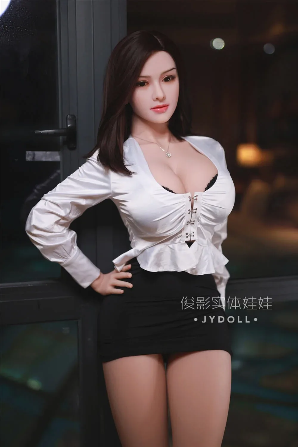 Azura: JYDoll 164cm D-Cup Realistic Silicone Head TPE Body Sex Doll view 2