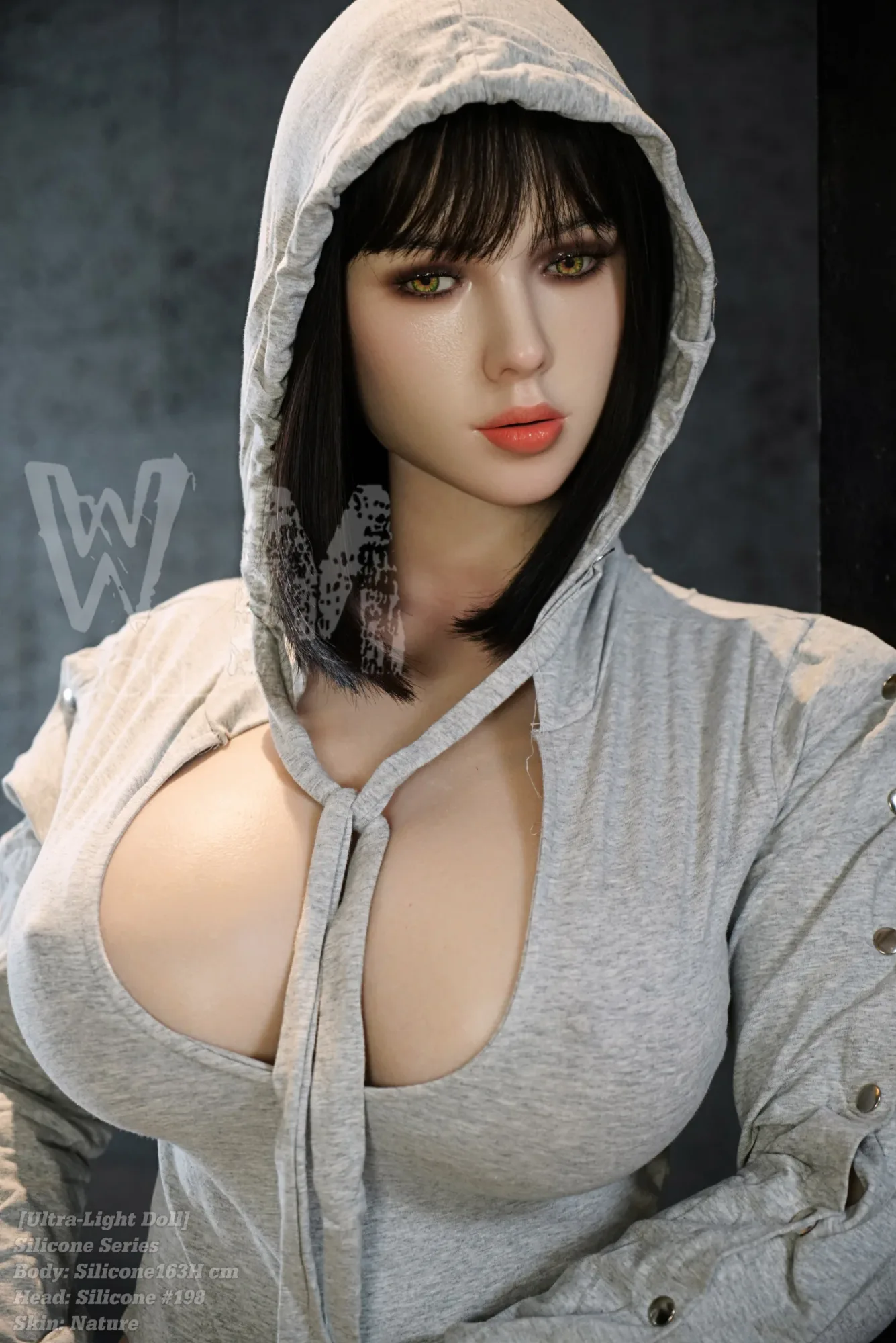 198#-2: 163cm H-Cup Silicone Sex Doll-Ultra Light Weight Design