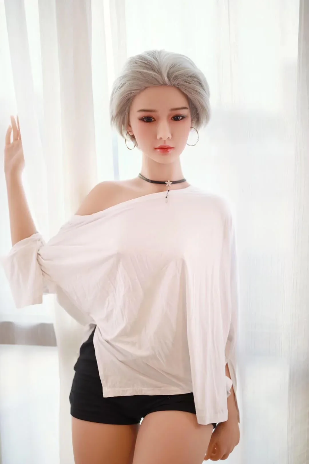 Nicole: JYDoll 163cm D-Cup Realistic Silicone Head TPE Body Sex Doll view 4