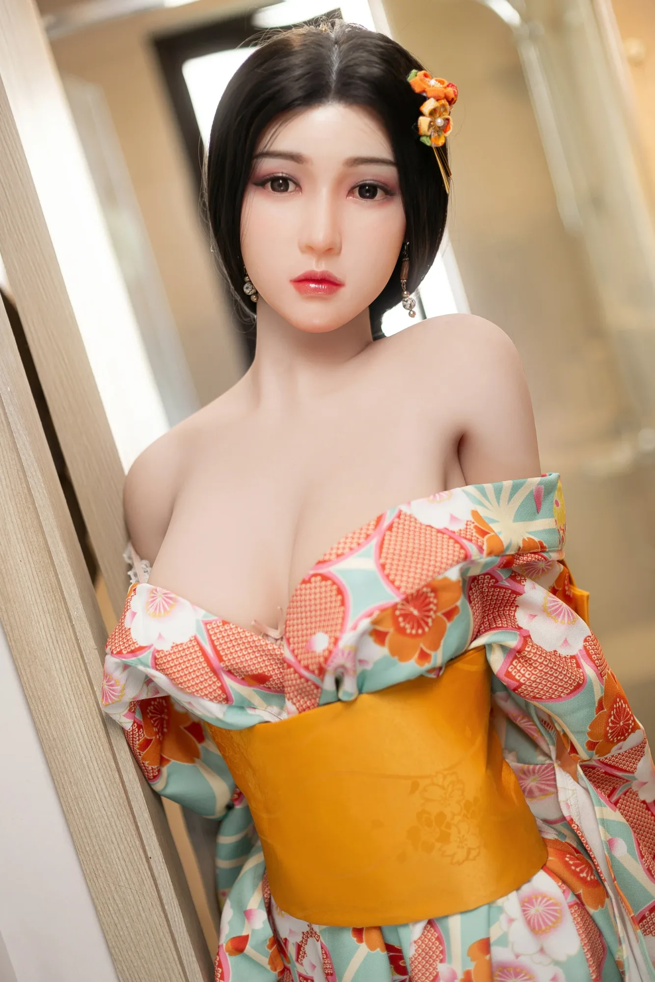 #3: 158cm E-Cup Lifelike TPE Body Silicone Head Sex Doll-Aibei