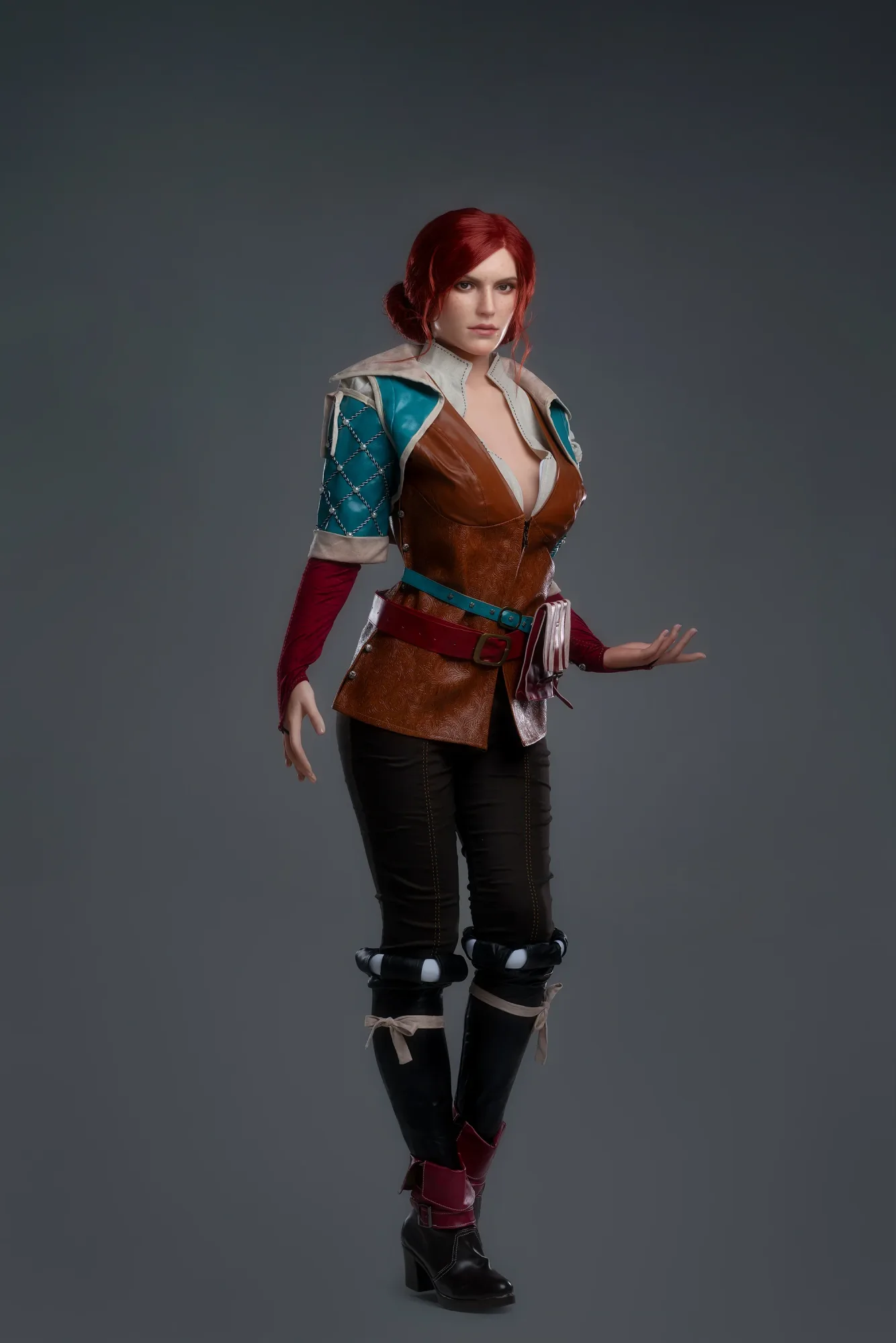 Triss: 168cm E-Cup Cosplay Silicone Sex Doll-Game Lady view 7