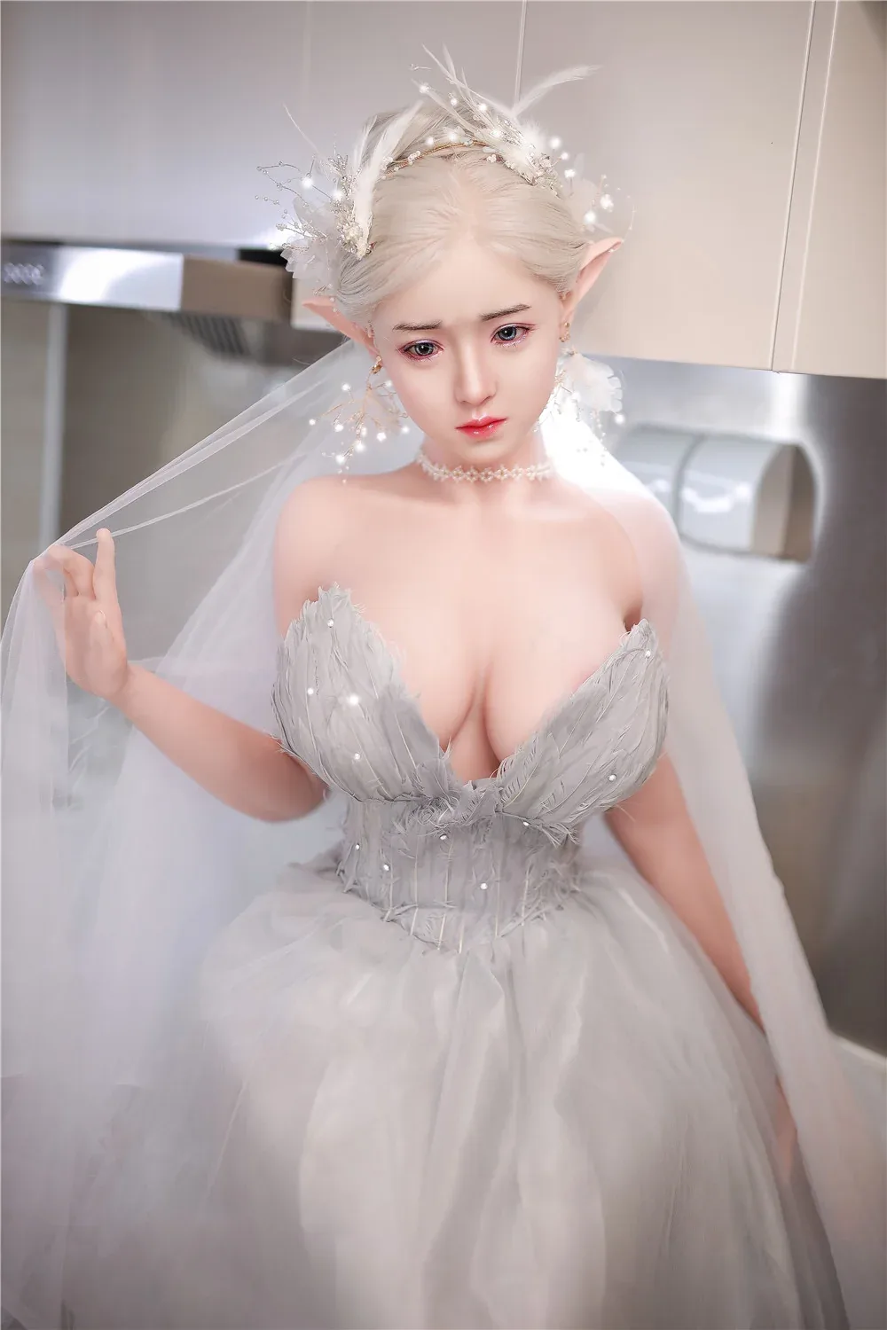 JingYa: JYDoll 157cm D-Cup Realistic Silicone Head TPE Body Sex Doll