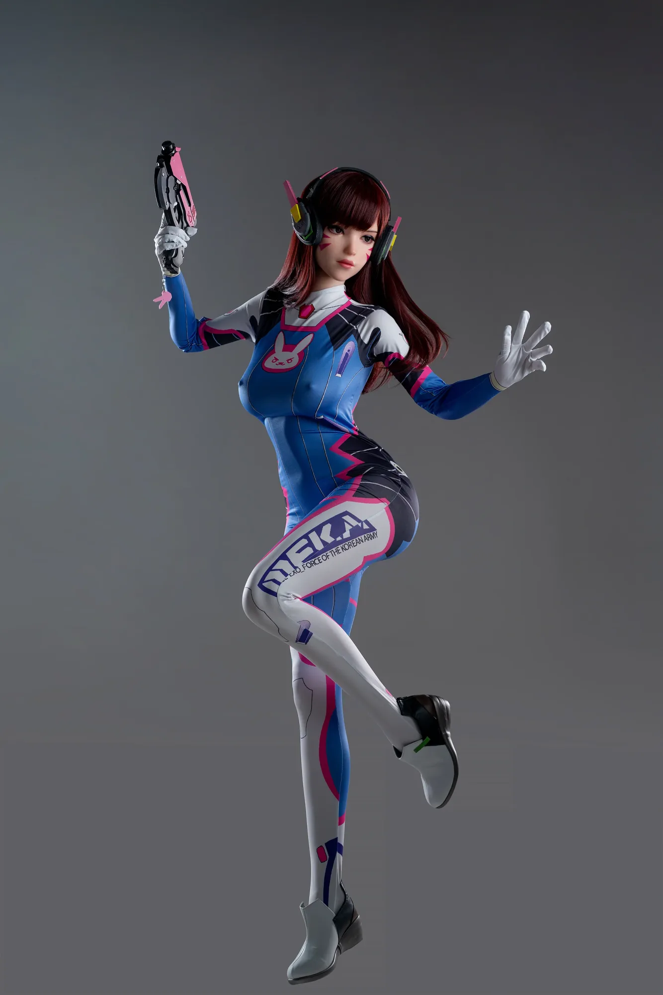 Dva: 167cm D-Cup Cosplay Silicone Sex Doll-Game Lady view 3