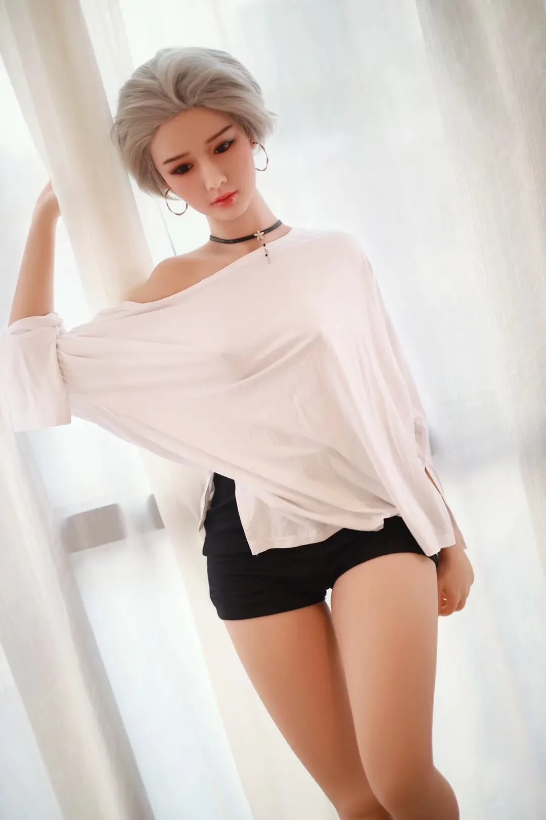 Nicole: JYDoll 163cm D-Cup Realistic Silicone Head TPE Body Sex Doll view 5