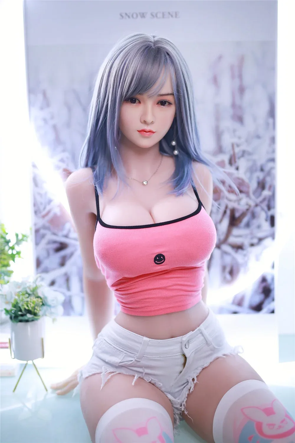 Rabbit: JYDoll 161cm D-Cup Realistic Silicone Head TPE Body Sex Doll view 5