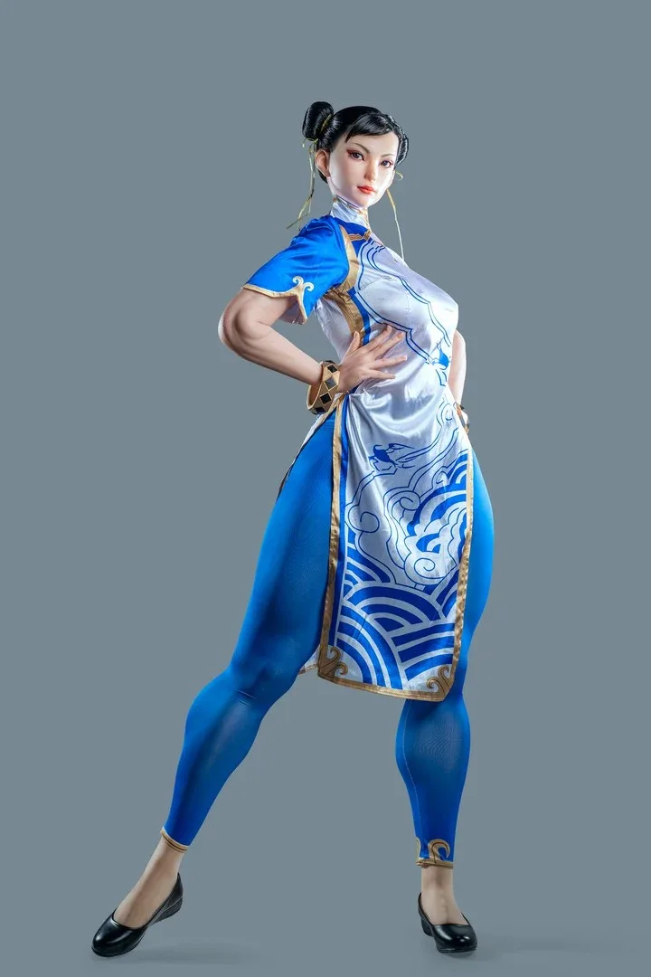 Chun-Li: 169cm F-Cup Cosplay Silicone Sex Doll-Game Lady view 2